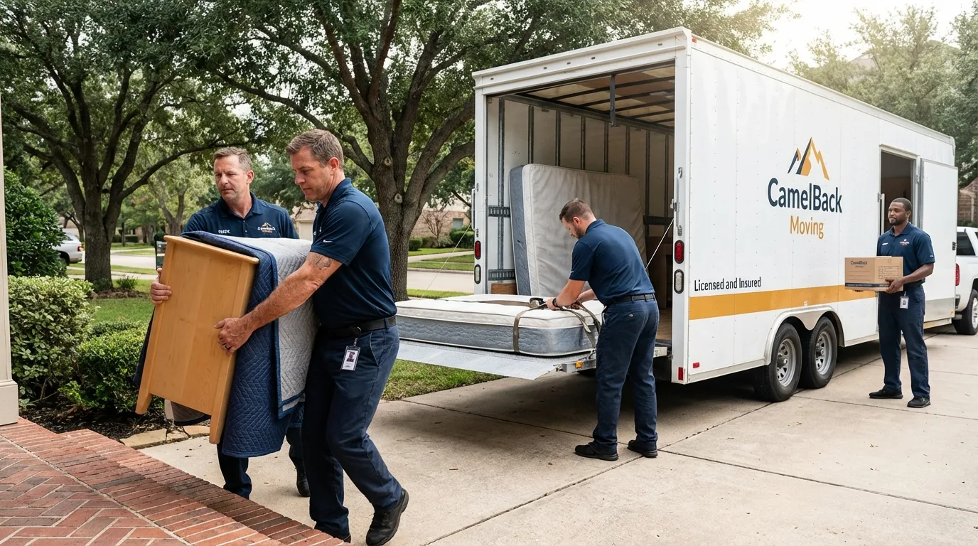 Crew loading residential truck for cross-state move from Turtle Creek, PA